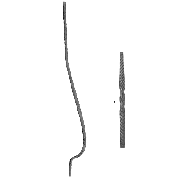 Baluster 13.609 sq. 12 (forging)