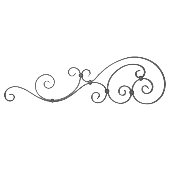 Rosette 13.252 L floor 12x6 cm (forging)