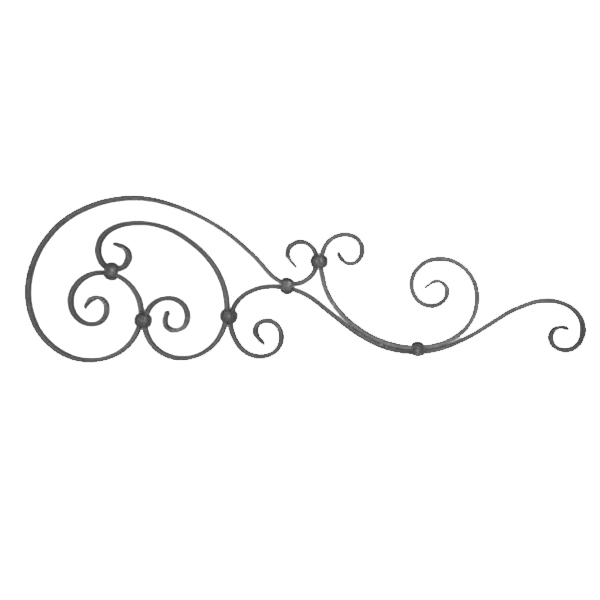 Rosette 13.252 R floor 12x6 cm (forging)