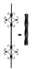 Baluster 21.033 sq. 12 (forging)