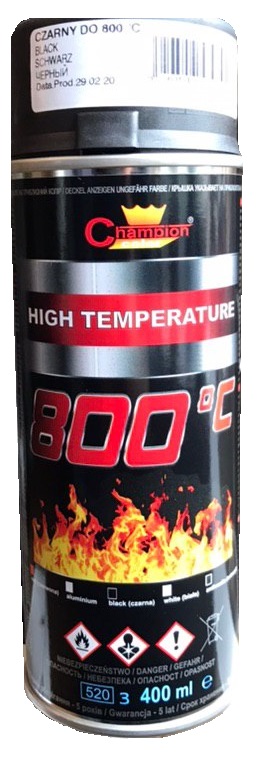 Heat-resistant paint (Aerosol) black, 0.4 l